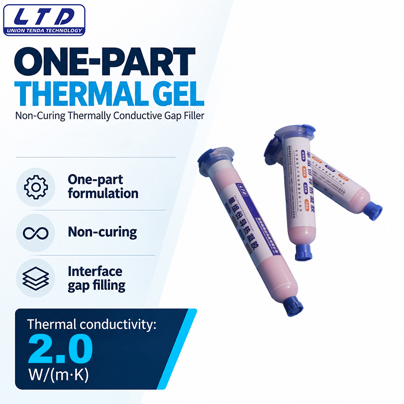 2 W/m·K 0.090 ℃·in²/W One-part Non-Curing Silicone Thermal Conductive Gel